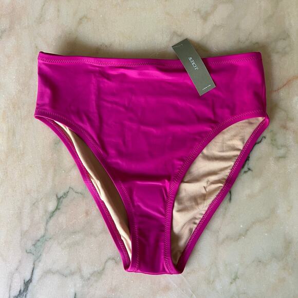 J. Crew Hallie bikini bottom Magenta Pink NWT - Picture 2 of 5